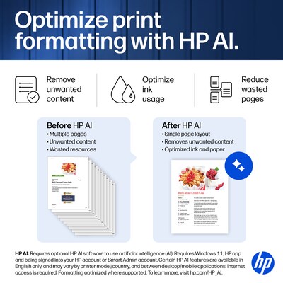 HP Smart Tank 7603 Wireless All-in-One Supertank Printer, Up to 3 Years of Ink Included (D34F7A)