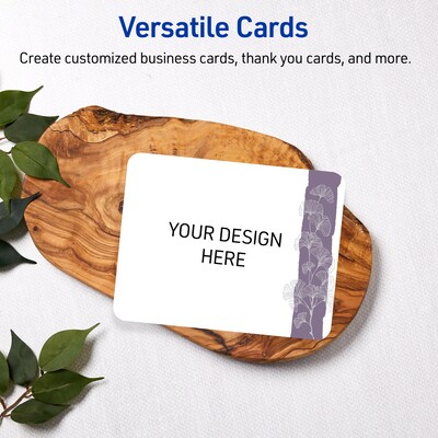 Avery Floral Design Matte Blank Card, White, 20/Pack (S00-F4Y)