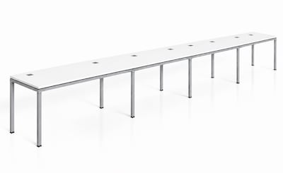 Boss Office Products Simple System 71W Desk, White, 4/Set (SGSD009-203-WT)