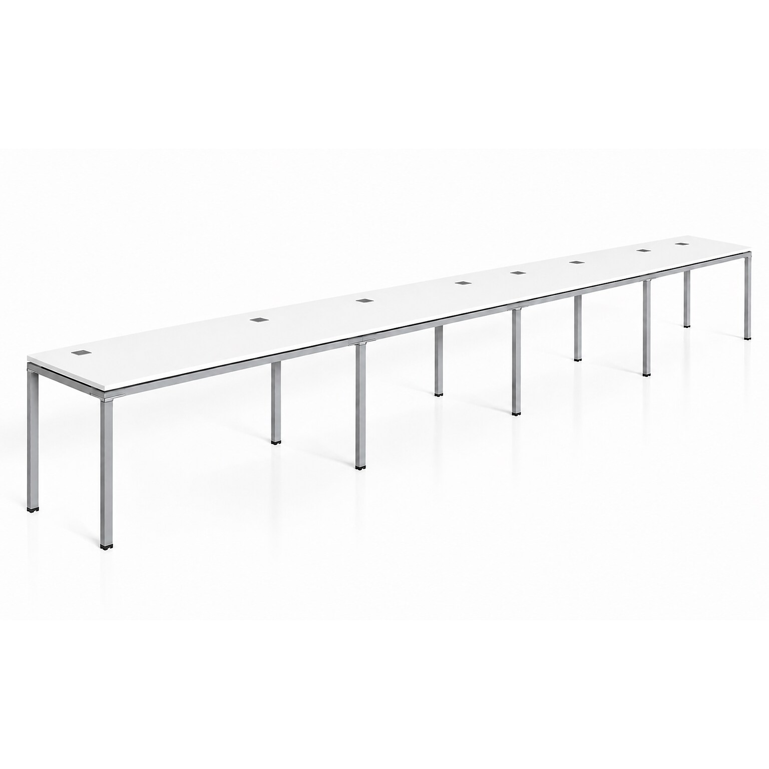Boss Office Products Simple System 71W Desk, White, 4/Set (SGSD009-203-WT)