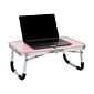 Mind Reader 16" x 23.5" Aluminum/MDF Lap Desk/Laptop Stand With Collapsible Legs, Pink (TAFOLAP-PNK)