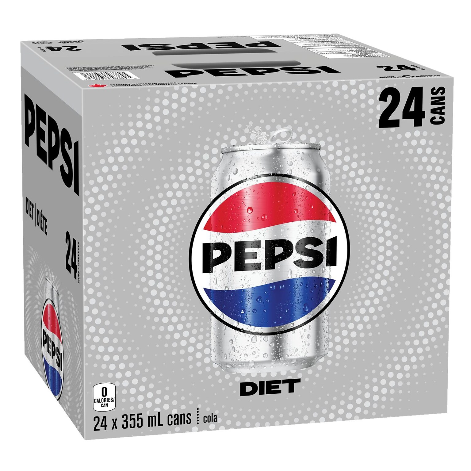 Diet Pepsi Soda, 12 oz., 24 Cans/Carton (17185)