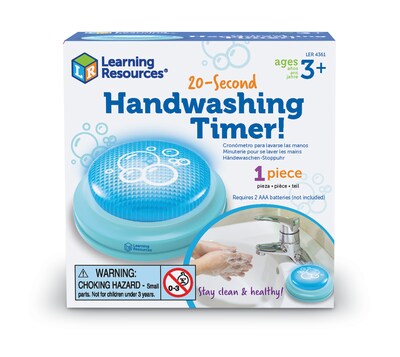 Learning Resources 20-Second Handwashing Timer, Blue/White (LER4361)