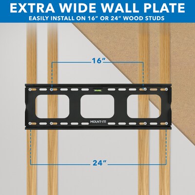Mount-It! Low-Profile Tilting TV Wall Mount for 37"-80" Flat Screen TVs (MI-318B)