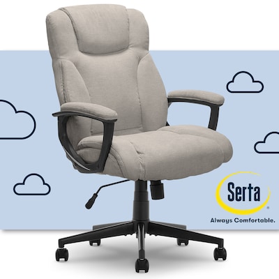 Serta Hannah II Fabric Executive Chair, Gray (43672D)