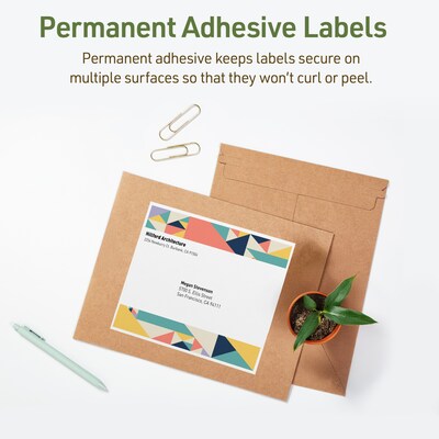 Avery EcoFriendly Shipping Labels, Matte White, 8-1/2" X 11", Laser/Inkjet, 1 Label/Sheet, 10 Labels Total (48809)