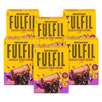 FULFIL Chocolate Peanut Caramel Flavor Vitamin & Protein Standard Bar, 5.62 oz., 6/Pack (220-02915)