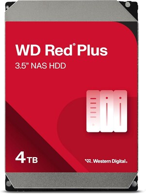 WD Red Plus 4TB 3.5 SATA Internal Hard Drive (WD40EFZZ 20PK)