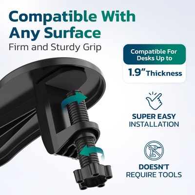 Delton E5620 Computer Wireless Mouse & Ergonomic Arm Rest Bundle, Black (PMPE5620BD1)