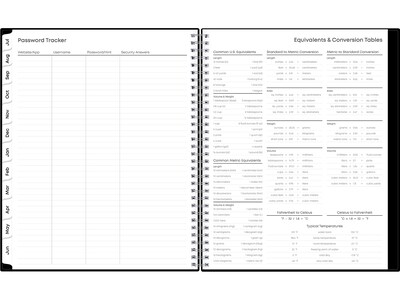 2023-2024 Blue Sky 8.5" x 11" Academic Weekly & Monthly Teacher Planner, Black (134433-A24)