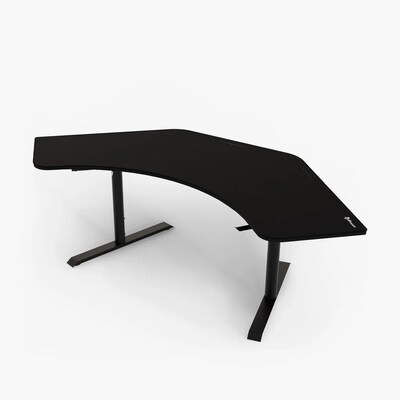 Arozzi Arena Angelo Corner Gaming Desk, Pure Black (ARENAANGELOPBKM)