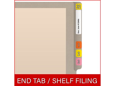 Medical Arts Press Reinforced End Tab File Folder, Straight-Cut, Letter Size, Manila/Gray, 50/Box (S-09473-GRY)