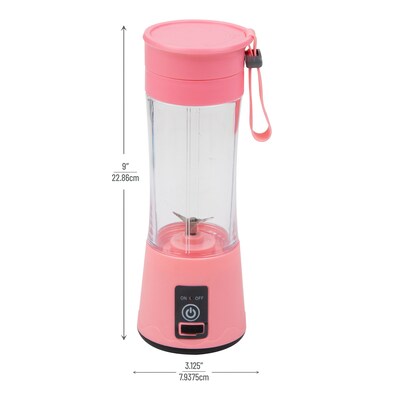 Mind Reader 12.8 Oz. Handheld Rechargeable Portable Blender, Pink (PORBLEND-PNK)