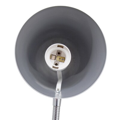 Simple Designs Sleek Essentials LED Desk Lamp, 15.28", Silver (LD1075-SLV)