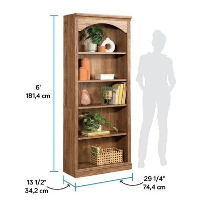 Sauder Select 71"H 5-Shelf Bookcase, Sindoori Mango (446192)