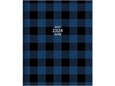 2023-2024 TF Publishing Dark and Moody 6.5" x 8" Academic Monthly Planner, Paperboard Cover, Black/Blue (AY24-4204)