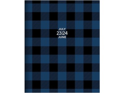 2023-2024 TF Publishing Dark and Moody 6.5 x 8 Academic Monthly Planner, Paperboard Cover, Black/Blue (AY24-4204)