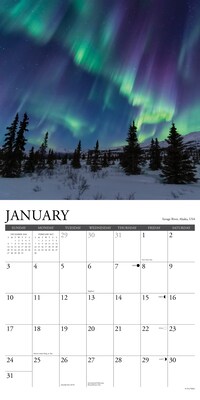 2027 Willow Creek Northern Lights 12" x 12" Monthly Wall Calendar, Assorted Colors (61534)