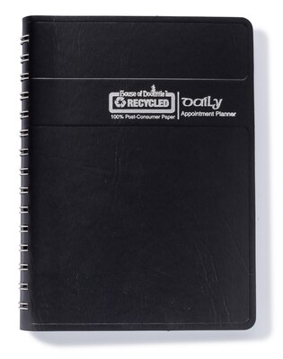 2026 House of Doolittle 5 x 8 Calendar Year Daily Appointment Book, Faux Leather Cover, Black (28802-26)