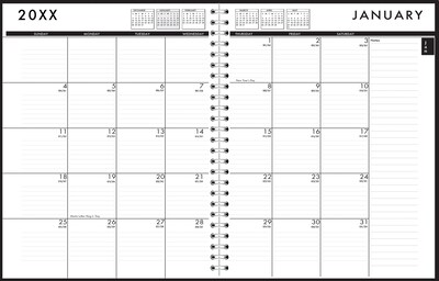 2026 House of Doolittle 7 x 10 Calendar Year Weekly & Monthly Planner, Faux Leather Cover, Black (289632-26)