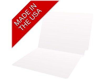 Medical Arts Press Heavy-Duty End Tab File Folder, Straight Cut, Letter-Size, White, 40/Box (S-09458-WHT)