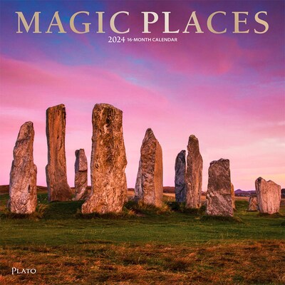 2024 Plato Magic Places 12 x 24 Monthly Wall Calendar (9781975465957)