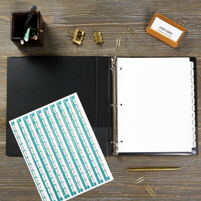 Avery Index Maker EcoFriendly Paper Dividers with Print & Apply Label Sheets, 12 Tabs, White, 5 Sets/Pack (11582)