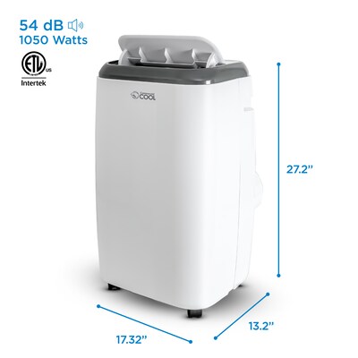 Commercial Cool 115-Volt 12,000 BTU (8,000 BTU DOE) Portable Air Conditioner, with Remote, White (CPT08WB)