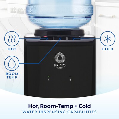 Primo Water Top Loading Pro Hot and Cold Water Dispenser, Black (601087-C)