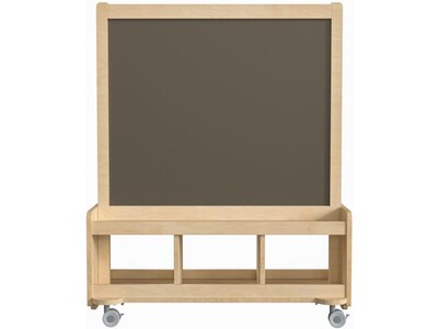 Flash Furniture Bright Beginnings 2-Person Art Station, 39.5", Brown Birch Plywood (MK-ME09050-GG)