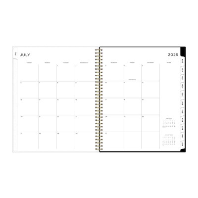 2025-2026 Blue Sky Leopard 8.5" x 11" Academic Year Weekly & Monthly Planner, Plastic Cover, Multicolored (149046-A26)