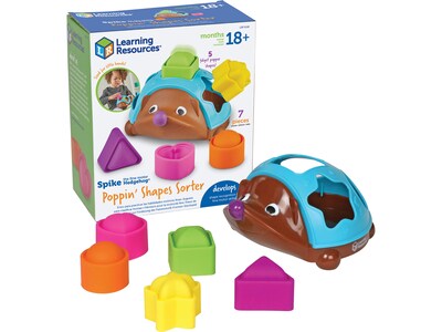 Learning Resources Spike the Fine Motor Hedgehog Poppin Shapes Sorter Set (LER9118)