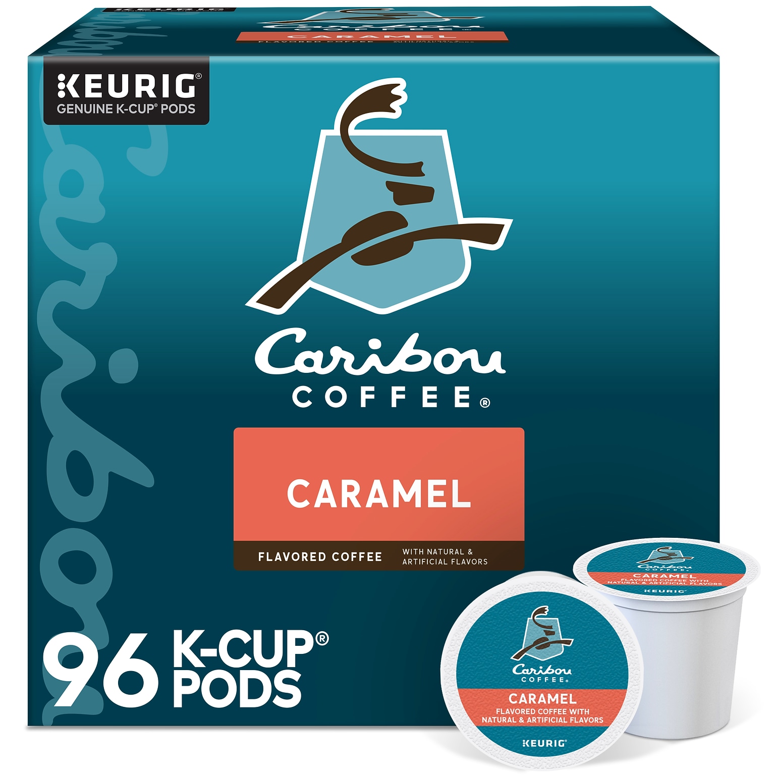 Caribou Coffee Caramel Hideaway Coffee Keurig® K-Cup® Pods, Medium Roast, 96/Box (736685CT)