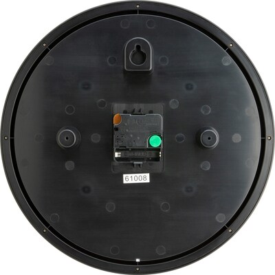 Lorell Slimline 12-1/2" Quartz Analog Wall Clock, Glass, Battery Operated (LLR61008)