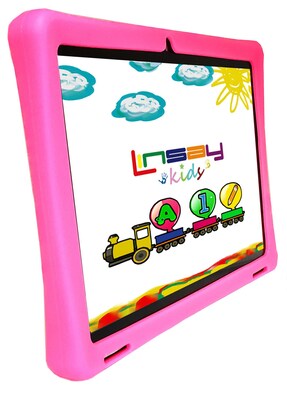 Linsay Octa Core 10.1" Tablet, 4GB RAM, 128GB Storage, Android 13, Bundled with Pink Kids Case, Backpack, and Stylus Pen
