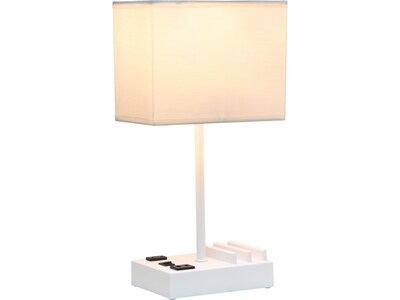 Simple Designs LED Multiuse Table Lamp, White (LT1110-WOW)