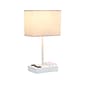Simple Designs LED Multiuse Table Lamp, White (LT1110-WOW)