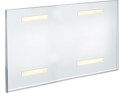 Azar Sign Holder, 17 x 11, Horizontal, Wall Mounted, Clear Acrylic, 2/Pack (122037-2PK)