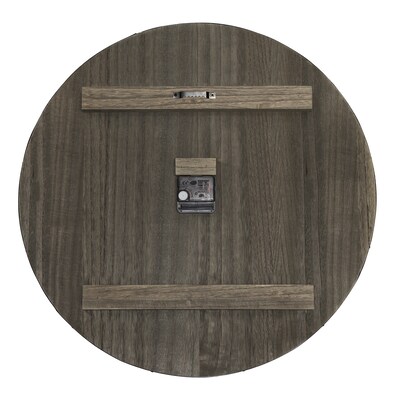 Elegant Designs Handsome 21" Rustic Farmhouse Wood Wall Clock, Rustic Gray (HG2004-RGY)