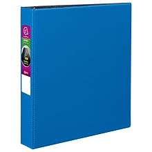 Avery Durable 1 1/2 3-Ring Non-View Binders, Slant Ring, Blue (27351)