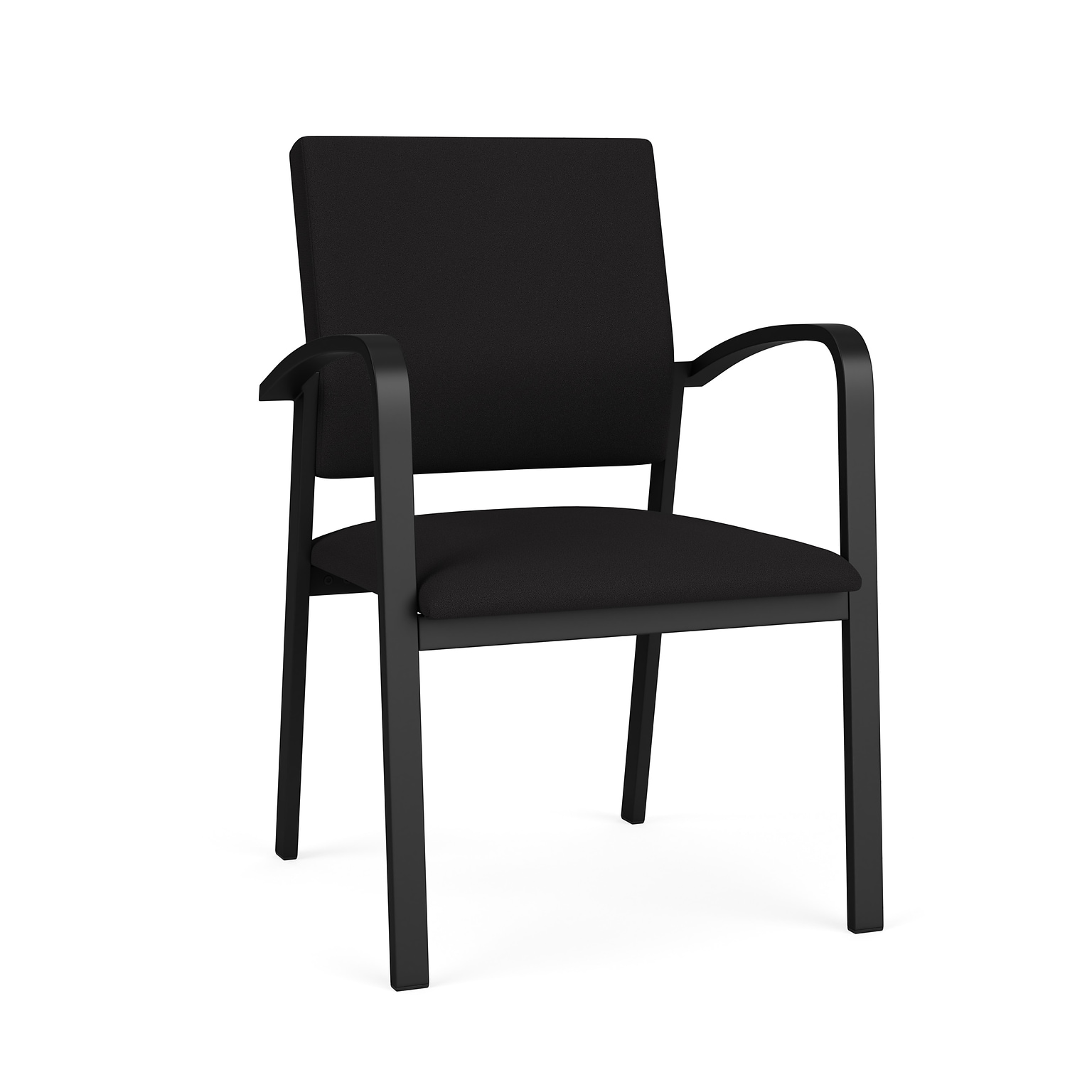 Lesro Newport Fabric Guest Chair, Open House Black (NP1101.SBK-01OHBK)