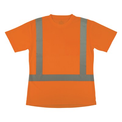 Ergodyne GloWear 8274 High Visibility Short Sleeve Women’s T-Shirt, ANSI Type R Class 2, Orange, Large (22084)