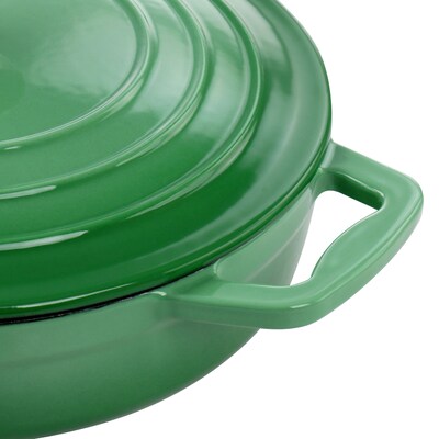 MegaChef Cast Iron 2 Quart Dutch Oven, Green (936119982M)