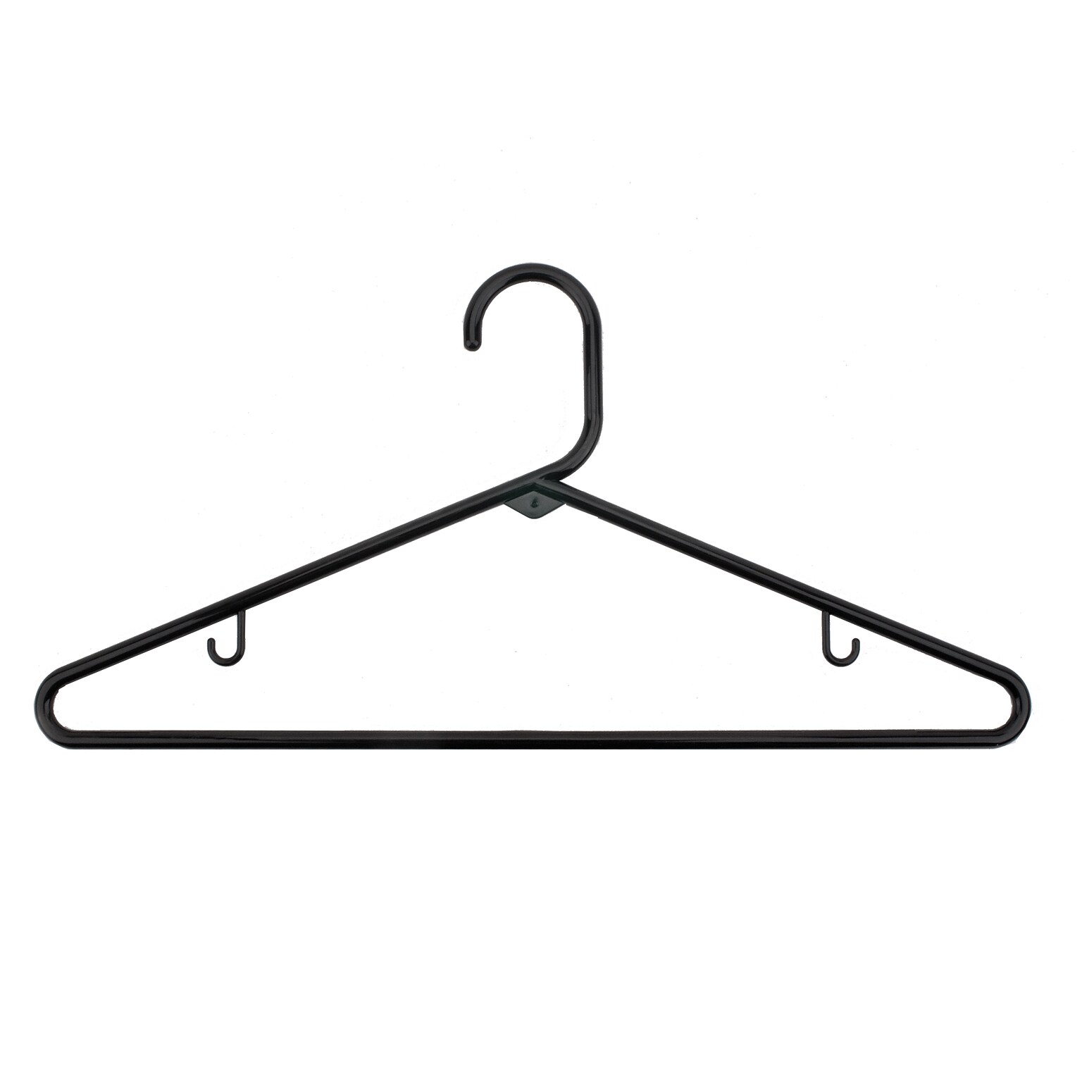 Nahanco Plastic Clothes Hangers, Black, 24/Pack (TBBHU)