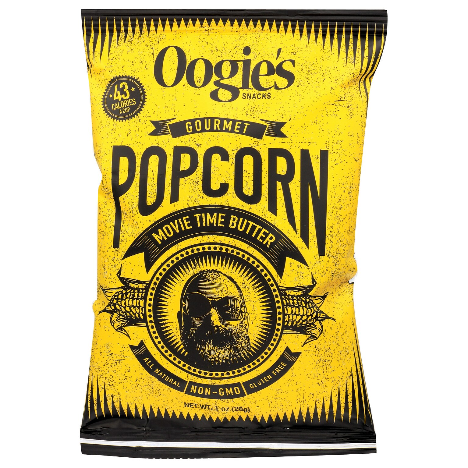 Oogies Snacks Movie Time Butter Popcorn, 1 oz., 20 Bags/Box (856856001124)