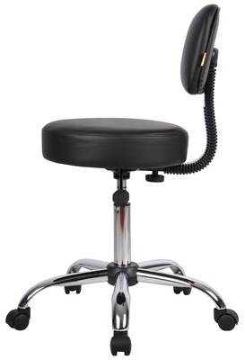 Boss Be Well Armless Medical Spa Professional Drafting Stool, Black (B245-BK)