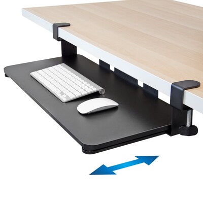 Mount-It! Clamp-On Adjustable Keyboard and Mouse Tray, Black (MI-7147)