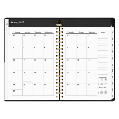 2027 Staples 5" x 8" Weekly & Monthly Planner, Dark Modern (ST63611-27)