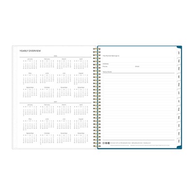 2026 Blue Sky Bakah 8.5" x 11"  Weekly & Monthly Planner, Plastic Cover, Multicolored (137261-26)