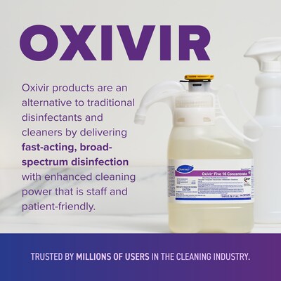 Oxivir Five 16 Diversey SmartDose Disinfectant, Liquid, 47.3 Oz. (5019296)